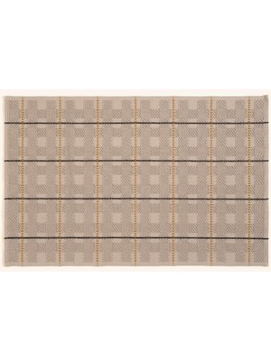 Costa Saçaklı Jakarlı PAMUK%100 Pamuk Kilim 90X140 cm Bej