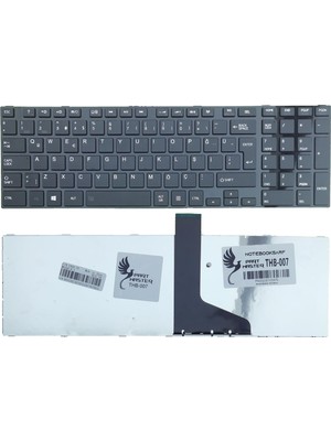 Part Master Toshiba Satellite C855-26V, C850-1GG, L850-12K Ile Uyumlu Klavye, Siyah