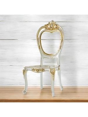 BADEM10 Bella Sandalye Sert Plastik Krem Altın Gold Koltuk Bahçe Balkon Mutfak Yemek Masası Sandalyesi