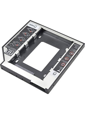 Alfais AL-4717 12.7 mm Sata HDD Harddisk Caddy Kızak Kutu Laptop SSD Notebook Ikinci HDD Takma