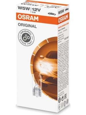 Die Grup Osram 12V T10 W5W Dipsiz Park Gösterge Ampulü 10ADET Orjinal 2825