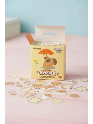 Die Grup Miniso Lisanslı Pişirme Serisi Mimibara 240'LI Çizim Sticker Seti Renkli Süsleme Çıkartmaları, 2025053510106