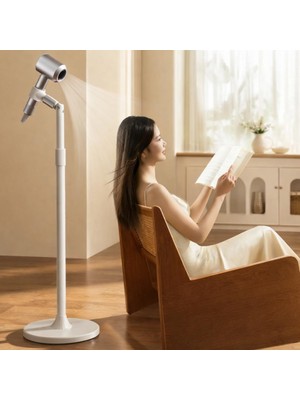 Die Grup Coverzone Jopree L36 | Ayarlanabilir Saç Kurutma Makinesi Standı, Dyson ile Uyumlu Eller Serbest Fön Standı, Yükseklik ve Açı Ayarlı, Kaymaz Ağırlıklı Taban, Ev ve Evcil Hayvan Kurutma Için Uygun