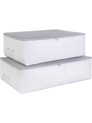Die Grup Ocean Home Textile 2'li Gri Renk Stuff & Things Baza Altı Hurç Set