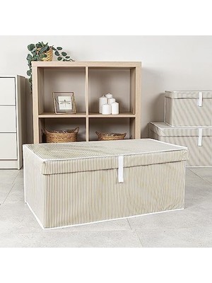 Esranın Dünyası Pazar Kapısı Çok Amaçlı Düzenleyici Kapaklı Sandık Tipi Kutu Hurç Organizer (70 x 40 x 30, Kahverengi)