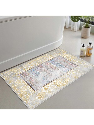 Die Grup Monnhein Banyo Paspası, Yumuşak Banyo Halısı, Kaymaz Dot Tabanlı, Su Emici, Makinede Yıkanabilir - 60 x 100 cm