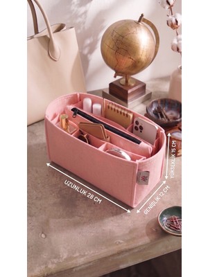 Marjinal W Club Altı Bolmelı Clutch Cantalı Organızer Acık Pembe Renk 28 x 15X12 Olculu ( Uzunluk x Yukseklık Xgenıslık)