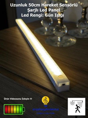 Erşah Aydınlatma Hareket Sensörlü LED Işık 50 cm Gün Işığı
