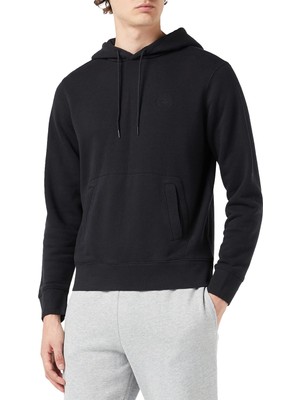 Hakay Dockers Sport Hoodie Erkek Kapüşonlu Sweatshirt, 001 Black, L