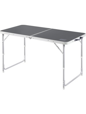 Hakay Haegs Portatif Kamp Masası, 3 Yükseklik Ayarlı, Katlanır Piknik Masası, Kolay Taşınabilir Alüminyum Masa - 120X60 - Antrasit