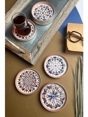 Die Grup Tabakevi Tabak Evi Stoneware Mozaik Red Sefa 6 Lı Çay Tabağı 10CM