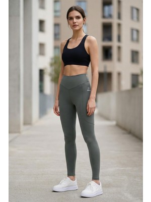 Hakay Haki Standart Fit Esnek Performans Kadın Tayt - 94666