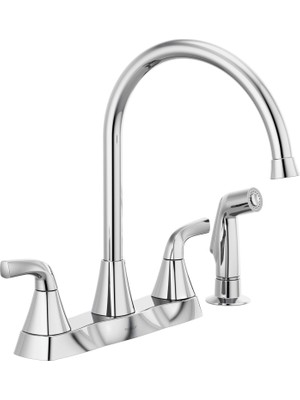 Hakay Peerless P2835LF Parkwood Iki Saplı Mutfak Bataryası Yan Sprey, Krom