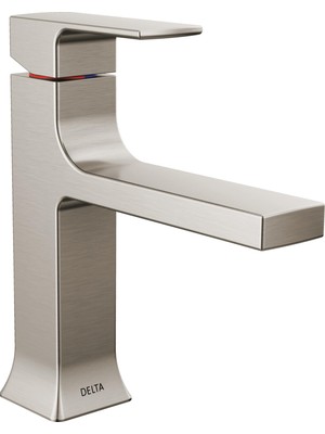 Hakay Delta Musluk Velum Tek Delikli Banyo Bataryası, Fırçalanmış Nikel Banyo Lavabo Bataryası, Tek Kolu Banyo Bataryası, Banyo Bataryası, Paslanmaz 537-SSMPU-DST