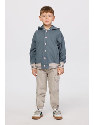 Hakay Erkek Çocuk Kapüşonlu Petrol Sweatshirt 6 Yaş (116 Cm)