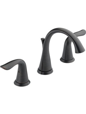 Hakay Delta 3538-RBMPU-DST Lahara Iki Kulplu Breitgefaechert Banyo Musluk, Venedik Bronz