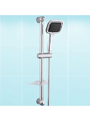 Hakay Duş Seti Sürgülü Banyo Duş Başlığı Seti Fiskiyesi Telefonu Kare Başlık Metal Hortum