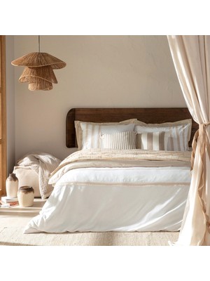 Die Grup Arıel Bambu King Size Nevresim Seti 230X220 cm Ekru/natural