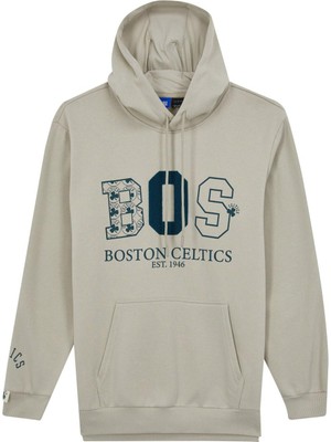 Hakay Defacto Erkek Defactofit Nba Boston Celtics Standart Fit Kapüşonlu Sweatshirt, Bej, S