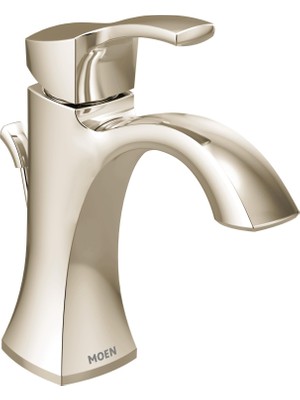 Hakay Moen 6903NL Voss Collection Tek Saplı Yüksek Kavisli Banyo Musluğu, Boşaltma Montajlı, Cilalı Nikel
