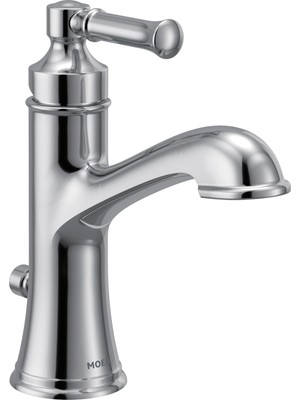Hakay Moen Dartmoor Krom Tek Saplı Banyo Lavabo Bataryası Isteğe Bağlı Döşeme Levhası Ile, 6803