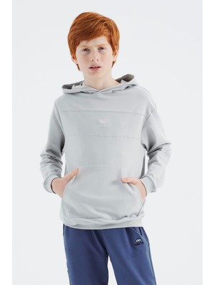 Hakay Taş Kapüşonlu Basic Erkek Çocuk Sweatshirt - 11181