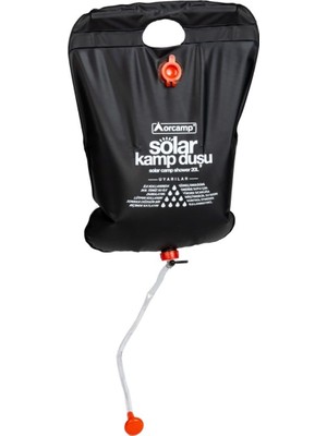 Hakay Orcamp Kamp Duşu Solar Portatif Taşınabilir Duş (Siyah)