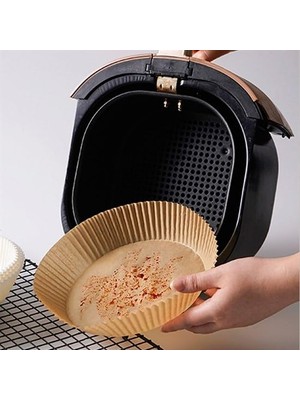 Die Grup 5dm-50 Adet Air Fryer Pişirme Kağıdı Tek Kullanımlık Hava Fritöz Yağ Geçirmez Yapışmaz Tabak Model