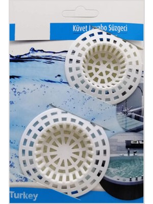 Hakay Mobee Burçin 2'li Evye Lavabo Süzgeci Plastik Küvet Lavoba Süzgeç 1410