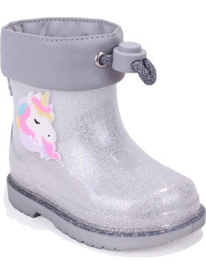 Hakay Igor W10339 Bimbi Unicornio Gümüş Ortopedik Kız Çocuk Yağmur Çizme Gümüş 25 Eu