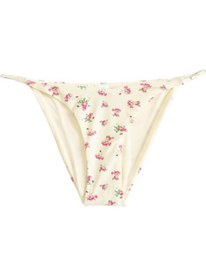 Hakay Koton Çiçekli Bikini Altı Yanları Ipli