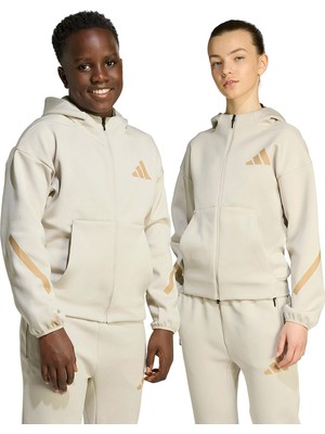 Hakay Adidas J Z.n.e.fz Çocuk Günlük Ceket JW4005 Beyaz, 7-8 Yıl