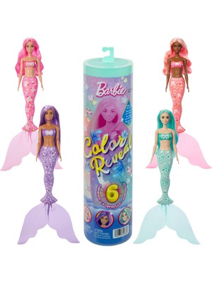 Hakay Barbie Renk Gösterimi Deniz Kızı Serisi Bebek ve Aksesuarlar, Renk Değişimi ve Tılsımlar Dahil 6 Sürprizle (Stiller Değişebilir)