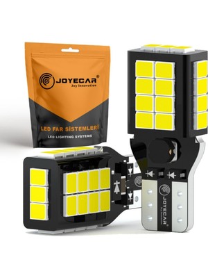 Hakay Joyecar T15 LED Araç Geri Vites Ampulü, W16W 921, Canbus Uyumlu, Beyaz