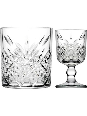 Hakay Pasabahce 14 Parça Tımeless Set - 8 Su/meşrubat Bardağı ve 6 Ayaklı Kadeh Kahve Yanı Su/şerbet/likör Bardağı PB8X52790-6X51718