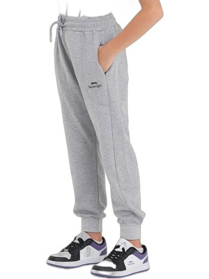 Hakay Slazenger Lıne In Unisex Çocuk Cepli Taş Gri Eşofman Altı