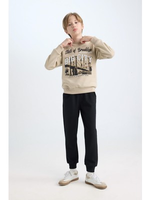 Hakay Defacto Erkek Çocuk 2'li Takım Baskılı Sweatshirt Beli Lastikli Jogger Eşofman Altı D3567A824WN