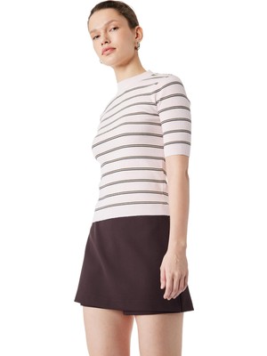 Hakay Slim Fit A Kesim Mini Şort Etek