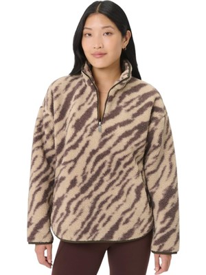 Hakay Sweaty Betty New Plush Half Zip Kadın Bej Polar