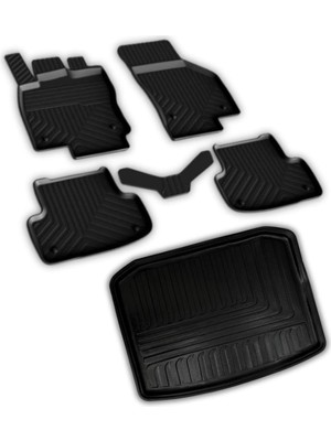 Hakay Ferrous Autoaccessories Skoda Karoq ile Uyumlu 4d Paspas ve 3D Bagaj Havuzu 2018 ve Üstü