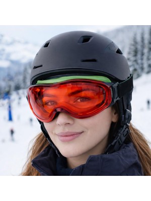 Hakay Bellasimo Kayak Snowboard Gözlüğü Buğulanmaz Değiştirilebilir Kırmızı Camlı Antifog Kar Gözlük