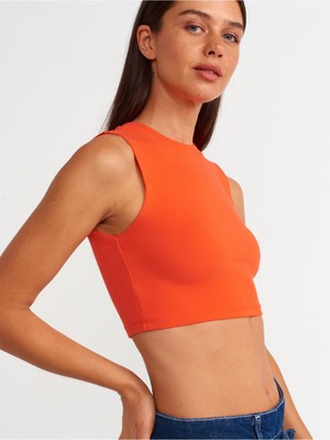 Die Grup Dilvin Kadın Crop Top Atlet, Kırmızı, S Beden