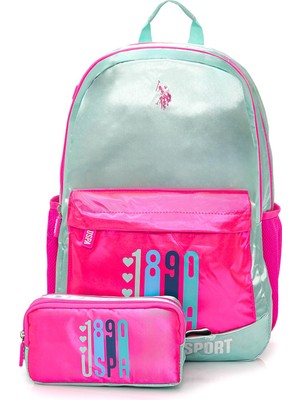 Hakay U.s. Polo Assn. U.s. Polo. Assn. Kız Çocuk Okul Çantası Seti PLSET2402627,MINT Yeşili Tek Ebat
