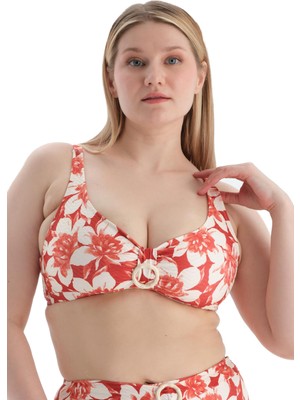 Hakay Dagi Kadın Korseli Toparlayıcı Bikini Üst, Örme, Çok Renkli, 40