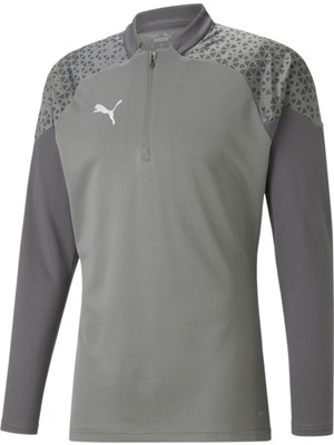 Hakay Puma Teamcup Training 1/4 Zip Top Erkek Futbol Uzun Kollu Antrenman Üstü 65798213 Gri S
