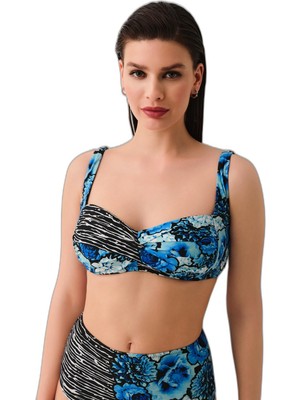 Hakay Suwen Azure Drapeli Bikini Üst