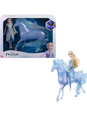 Hakay Mattel Disney Karlar Ülkesi Elsa ve Güzel Atı Nokk Disney Karlar Ülkesi Oyuncakları, Elsa Bebek ve Su Nokk'u Figürü HLW58