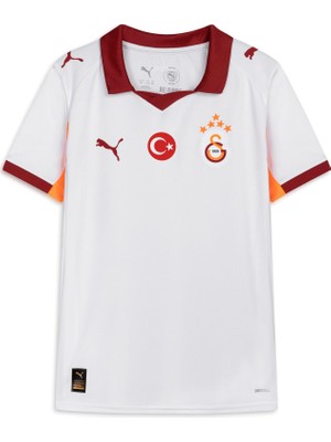 Hakay Puma Gsk Away Jersey R. Jr W/o S. Unisex Çocuk Forma, Puma White-Intense Orange, 11-12 Yaş