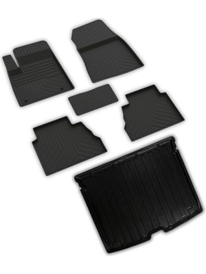 Hakay Ferrous Autoaccessories Ford Courier ile Uyumlu 4d Paspas ve 3D Bagaj Havuzu 2024 ve Üstü