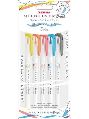 Hakay Zebra Mıldlıner Brush Pen N-5c-N Set